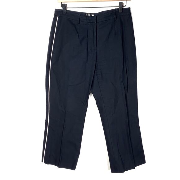 Michael Kors black cropped mid rise straight leg dress pants size 6 - Picture 1 of 6